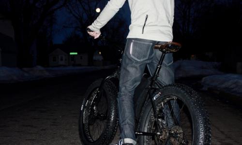 Reflective Jeans for a Cyclist